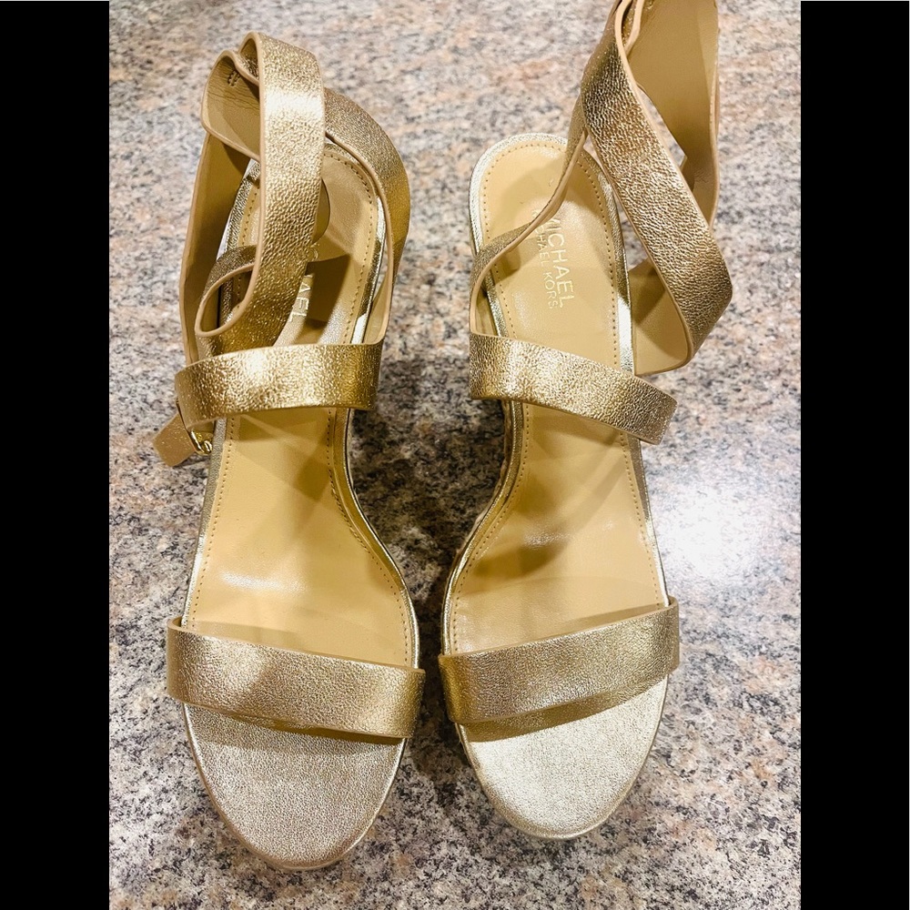 Brand New Michael Kors Gold Espadrilles